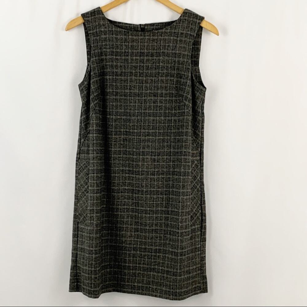 Zara Grey, Black, White Plaid Dress S